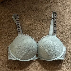 Victoria's Secret Soft Blue Lace Bra